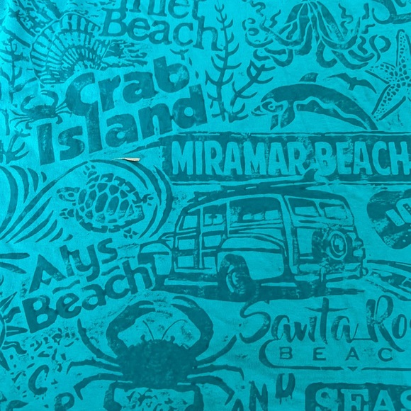 WeeKenD SpEcIaL!!!  3 For 25.00!   UNISEX - TEAL CRAB ISLAND / DESTIN BEACH TEES - Picture 6 of 8